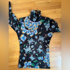 Henrik Vibskov floral mesh turtleneck size L